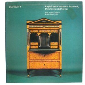 Sothebys Auction Catalog English Continental Furniture Decor 4669Y Clocks 1981